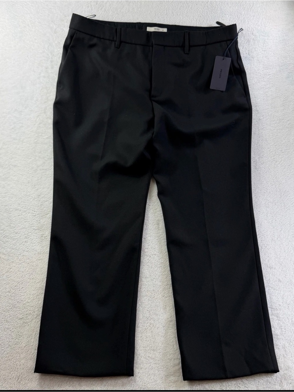 NWT Prada lGrain de Poudre Virgin Wool Cropped Trousers Pants IT 48 US 12-14